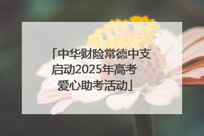 中华财险常德中支启动2025年高考爱心助考活动
